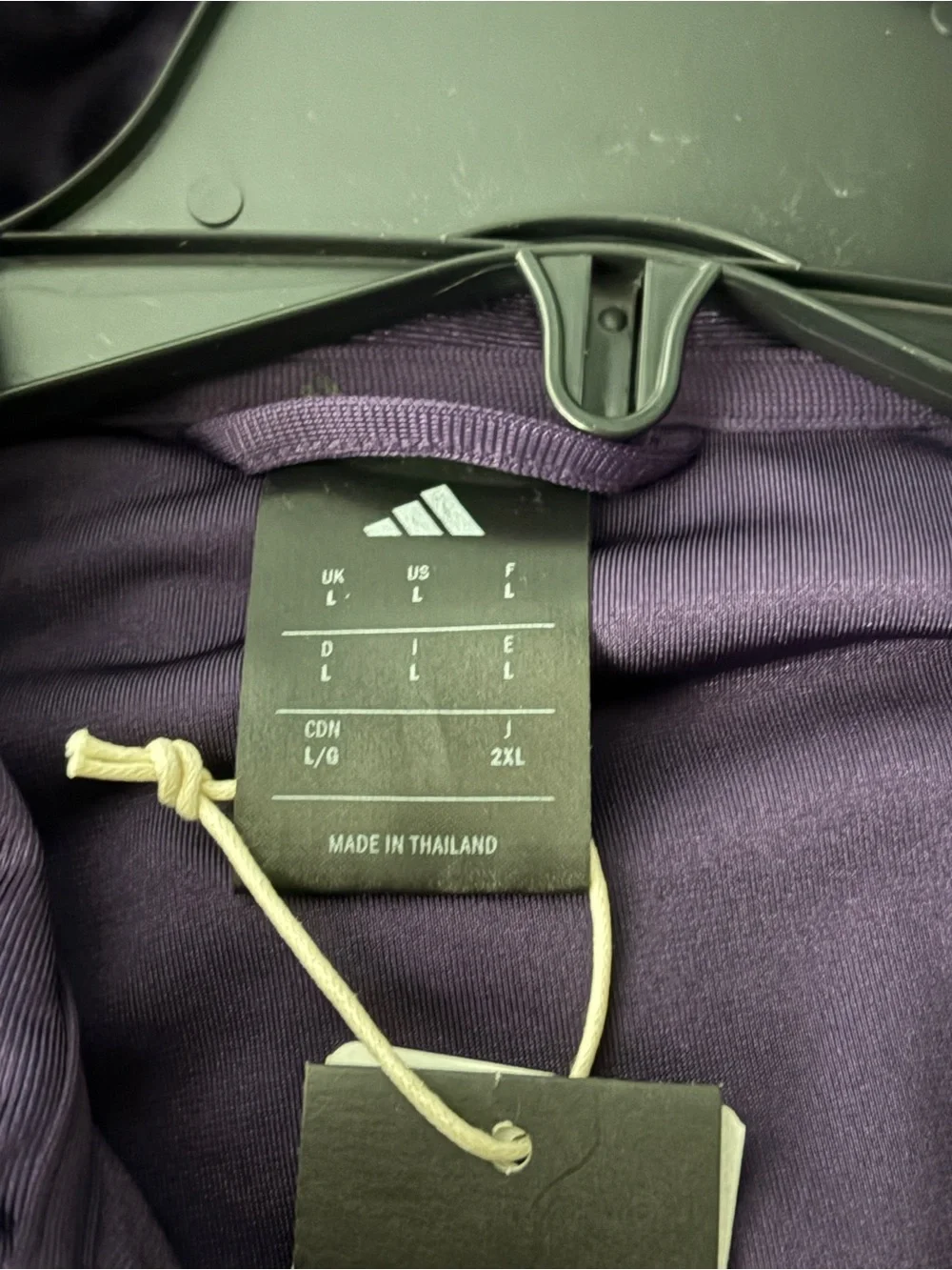 adidas Men’s Purple/Gray Full-Zip Track Jacket Size L